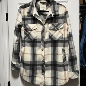 Plaid polar fleece Shacket